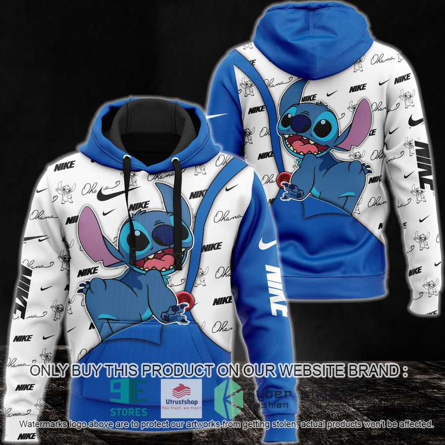 NEW Stitch Nike logo white blue Full Print Hoodie 9 stitch nike logo white blue 3d hoodie 1 45577