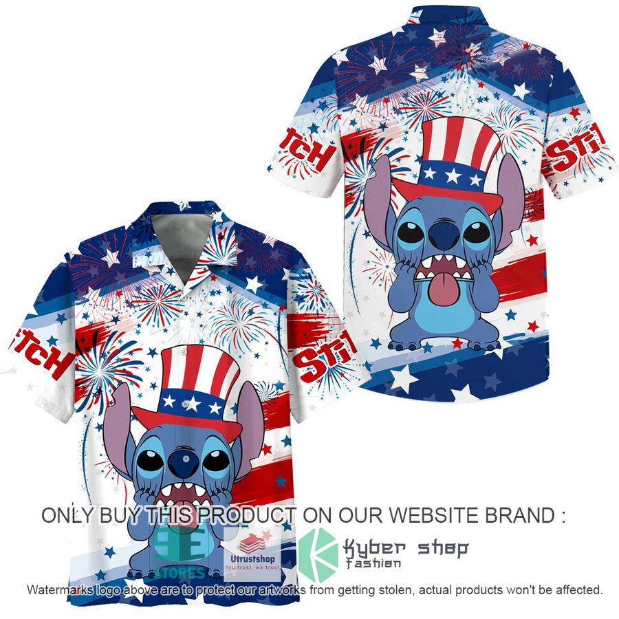 NEW Stitch United States Flag Hawaiian Shirt 3 stitch united states flag hawaiian shirt 3 77375