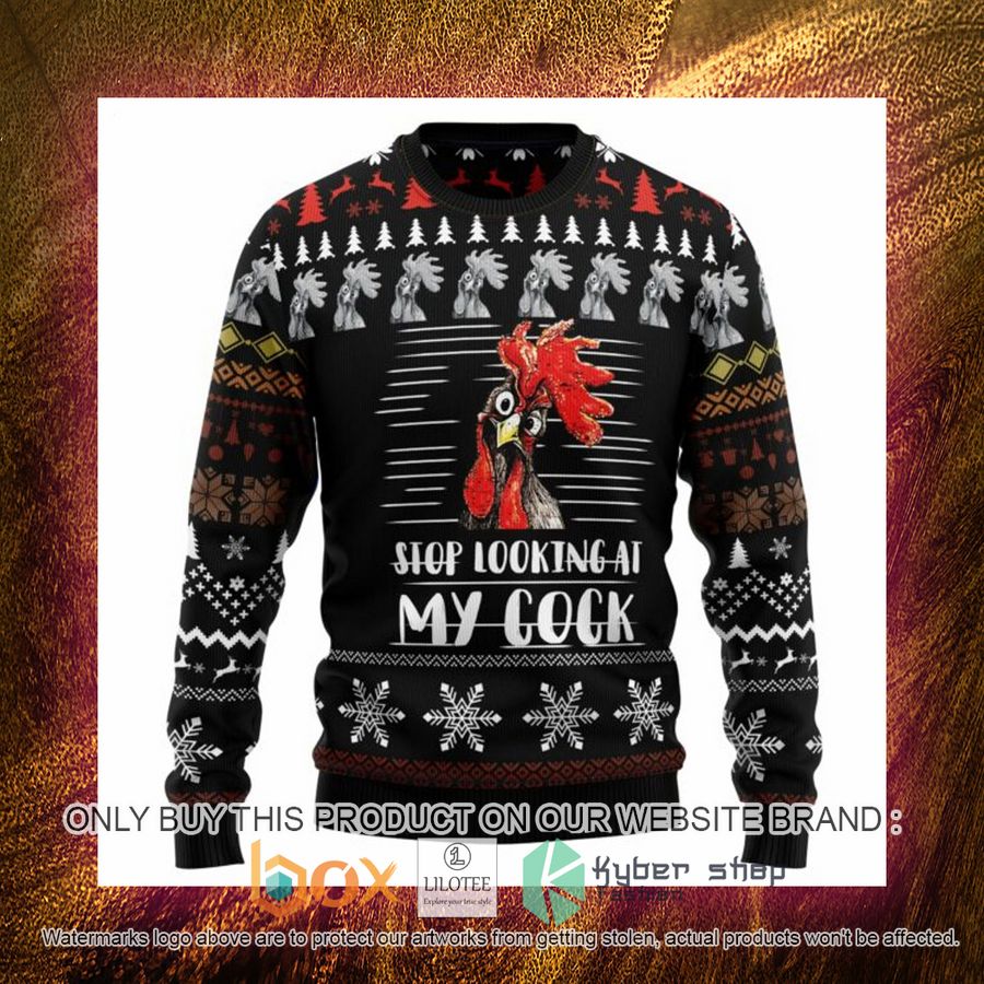 Stop Looking At My Cock Ugly Christmas Sweatshirt 4 stop looking at my cock ugly christmas sweatshirt 4 96430