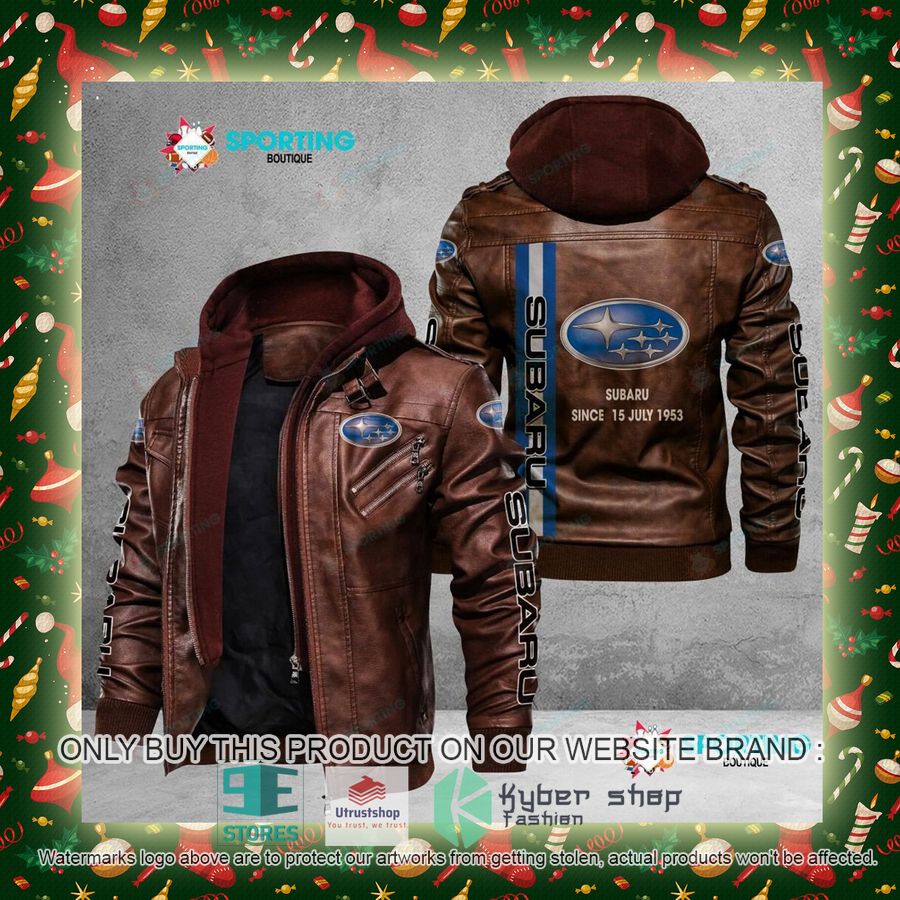 NEW Subaru Since 15 July 1953 Men Leather Jacket 6 subaru since 15 july 1953 leather jacket 6 22229