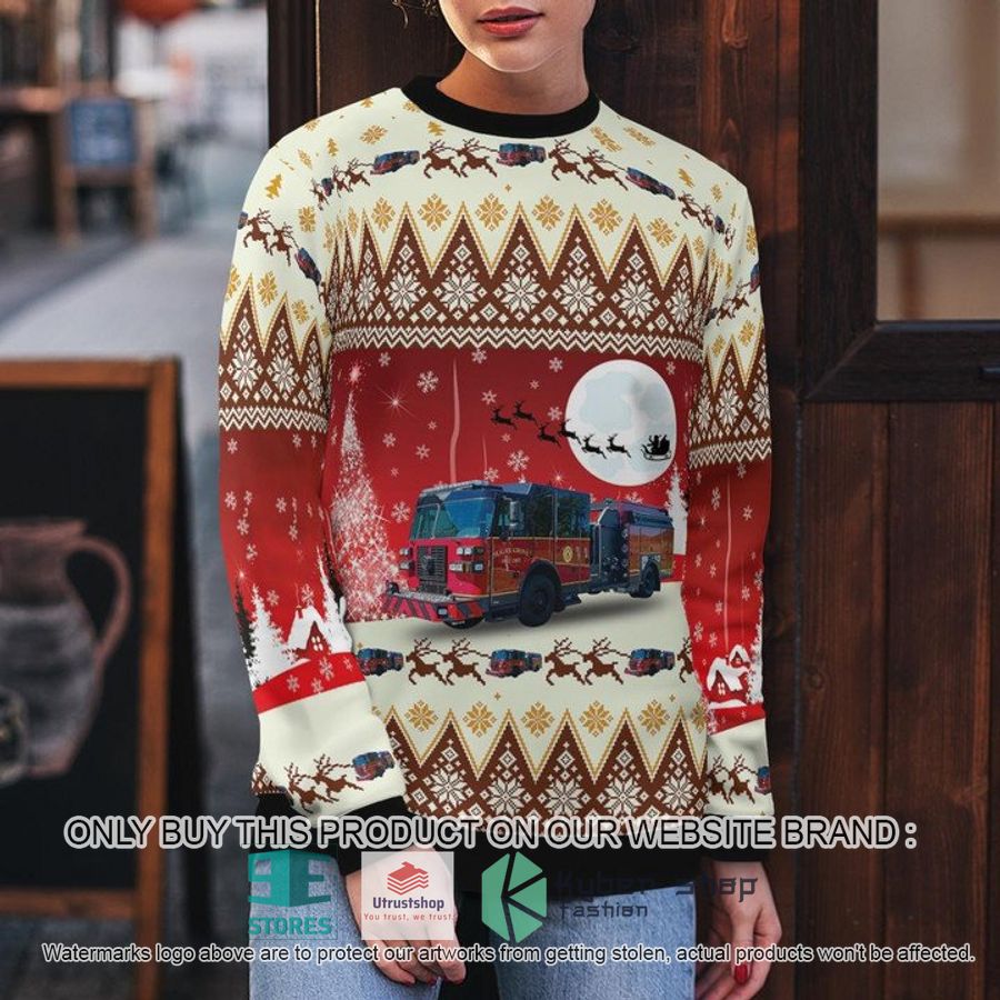 NEW Sugar Grove Illinois Sugar Grove Fire Protection District Ugly Sweater 5 sugar grove illinois sugar grove fire protection district ugly christmas sweater 5 10511