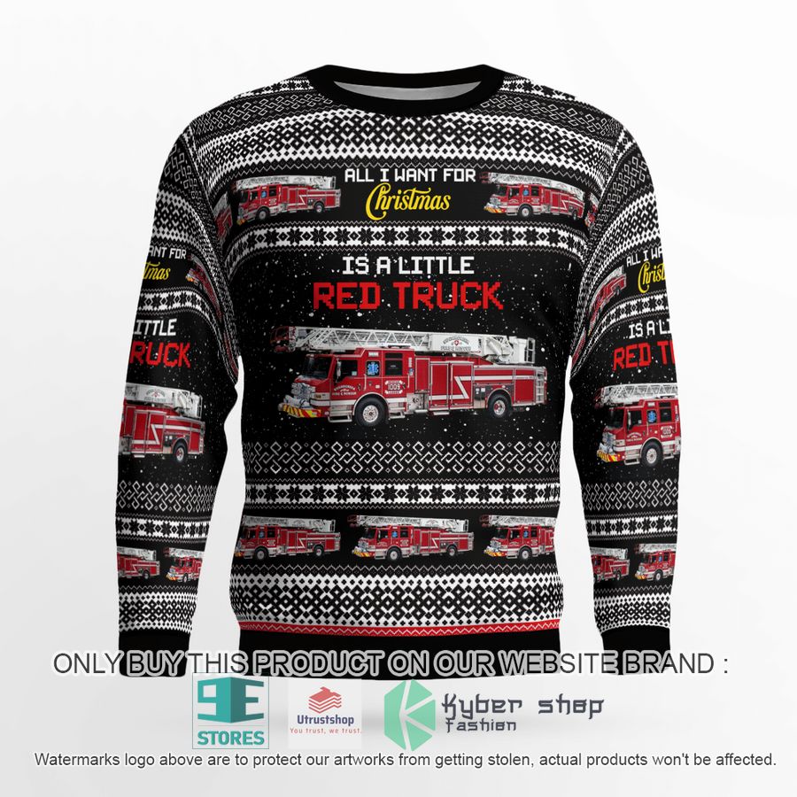 sugarcreek ohio sugarcreek fire rescue christmas sweater 2 28712