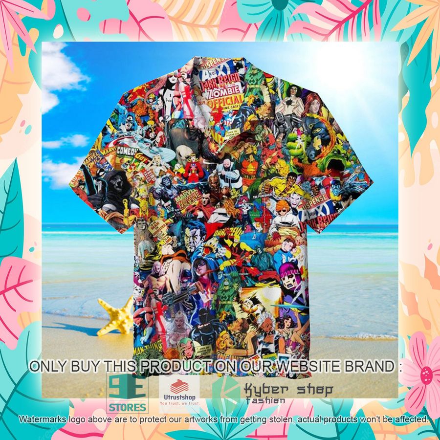 NEW Superhero Comics colorful Hawaii Shirt 4 superhero comics colorful hawaiian shirt 4 59308