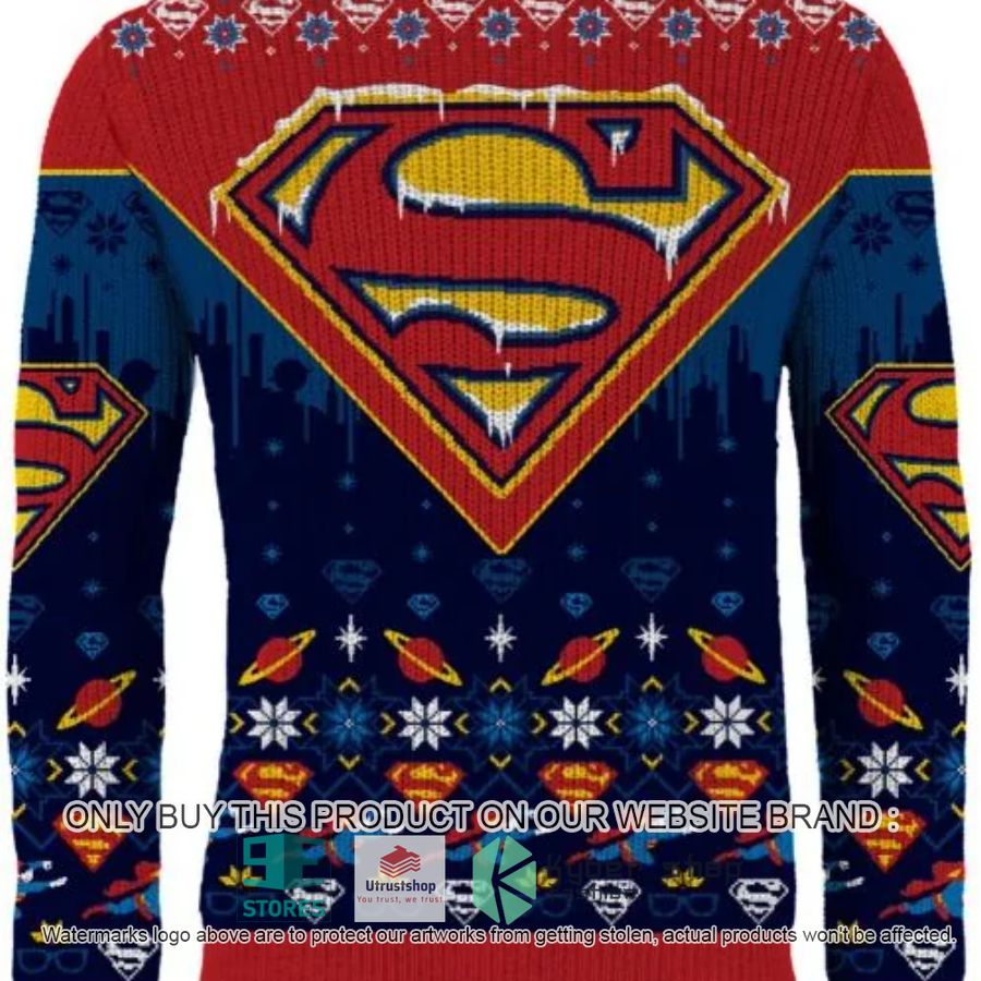 superman man of festivities ugly christmas sweater 1 93719