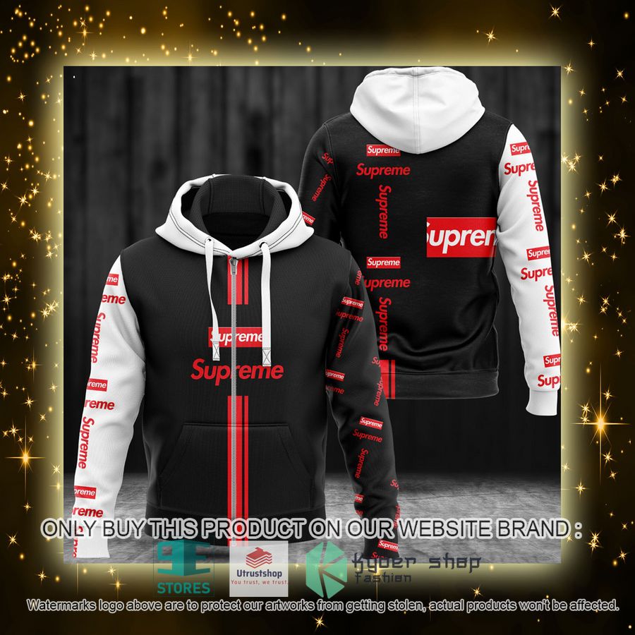 NEW Supreme brand black white Full Print Hoodie 4 supreme brand black white 3d hoodie 4 75768