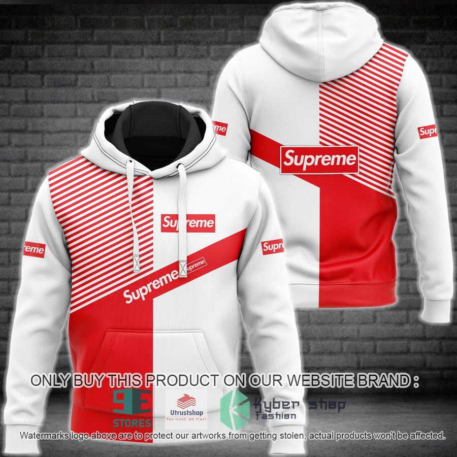 supreme white red 3d hoodie 1 59657
