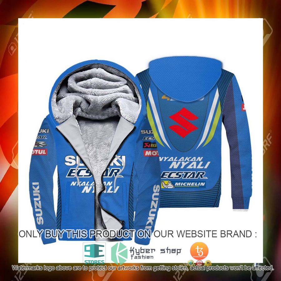 HOT Suzuki Alex Rins Racing Motogp Fleece Zipper Hoodie 3 suzuki alex rins racing motogp fleece hoodie 3 34038