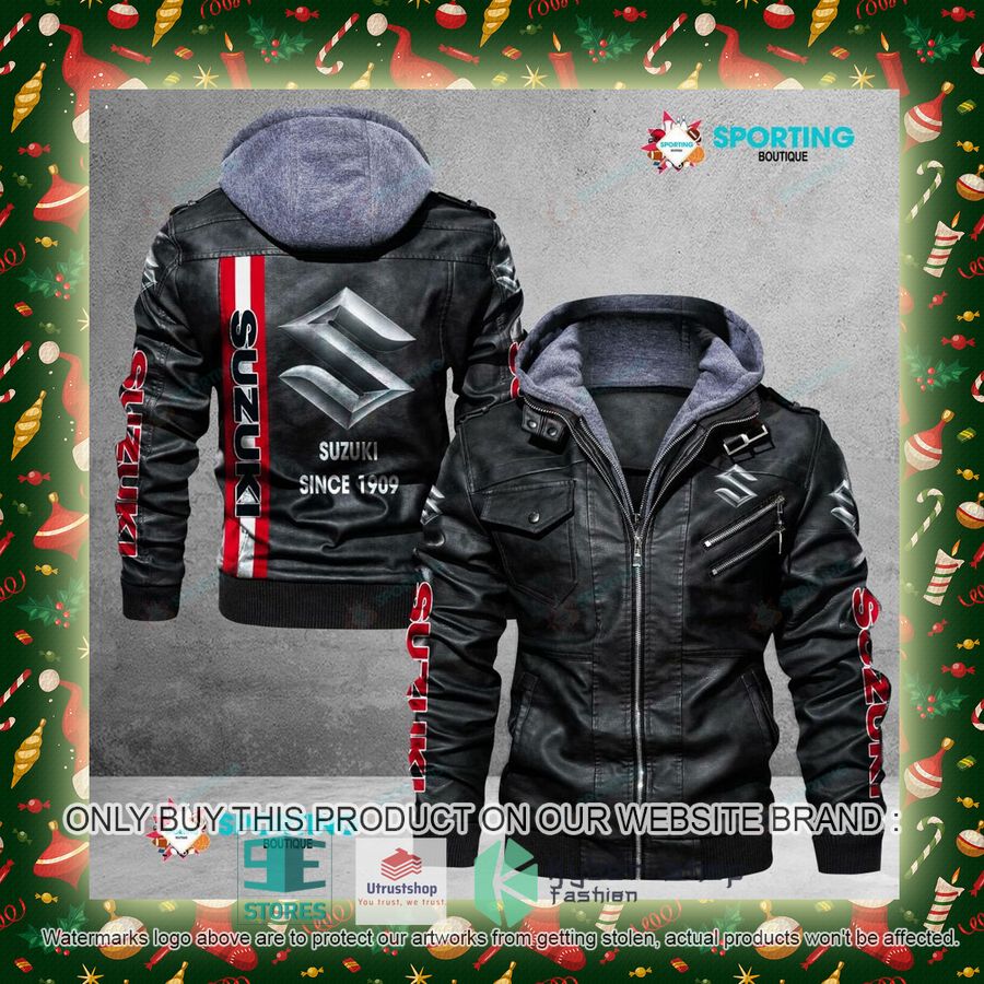 NEW Suzuki Since 1909 Men Leather Jacket 5 suzuki since 1909 leather jacket 5 83559