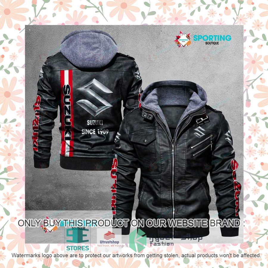 NEW Suzuki Since 1909 Men Leather Jacket 7 suzuki since 1909 leather jacket 7 77364