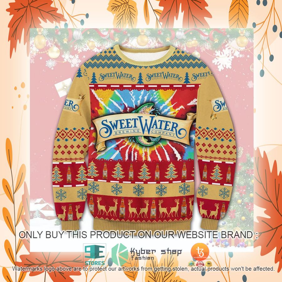 NEW Sweet Water Brewing Company logo red khaki Christmas Ugly Sweater 2 sweet water brewing company logo red khaki ugly christmas sweater 2 62053