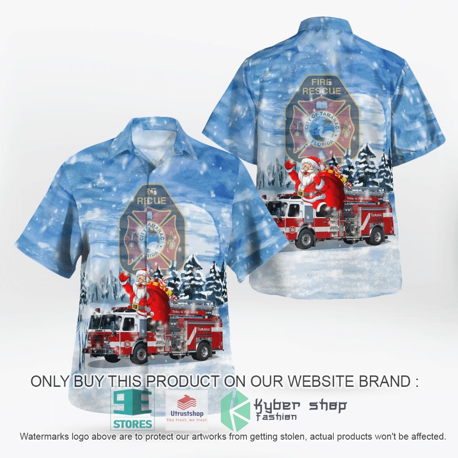 NEW Tamarac Broward County Florida Tamarac Fire Department Christmas Hawaii Shirt 9 tamarac broward county florida tamarac fire department christmas hawaiian shirt 1 45133