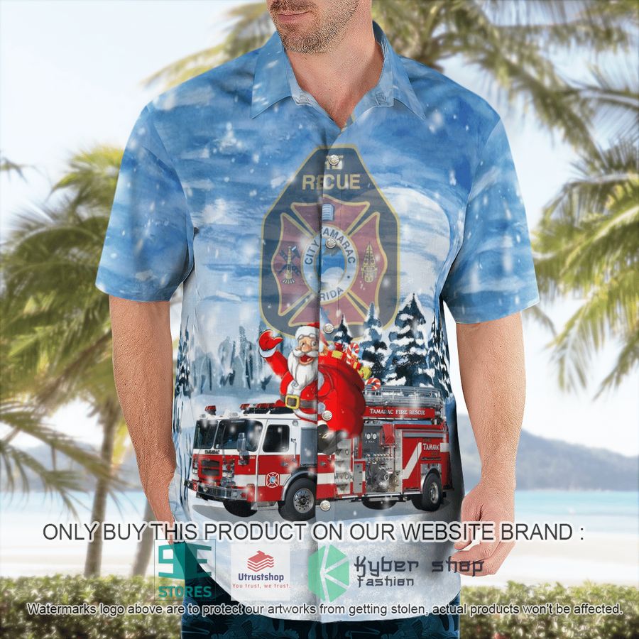 NEW Tamarac Broward County Florida Tamarac Fire Department Christmas Hawaii Shirt 4 tamarac broward county florida tamarac fire department christmas hawaiian shirt 4 36586