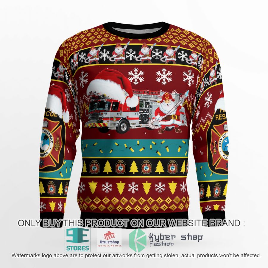 tamarac broward county florida tamarac fire department christmas sweater 2 53908