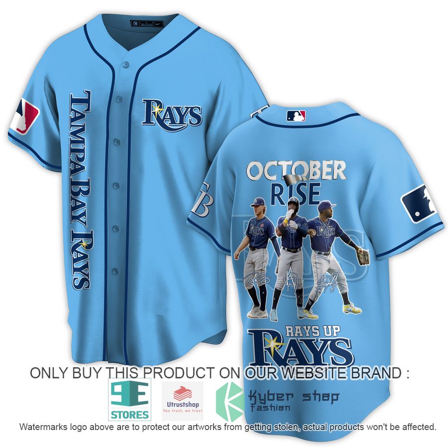 tampa bay rays october rise rays up rays blue baseball jersey 1 45557