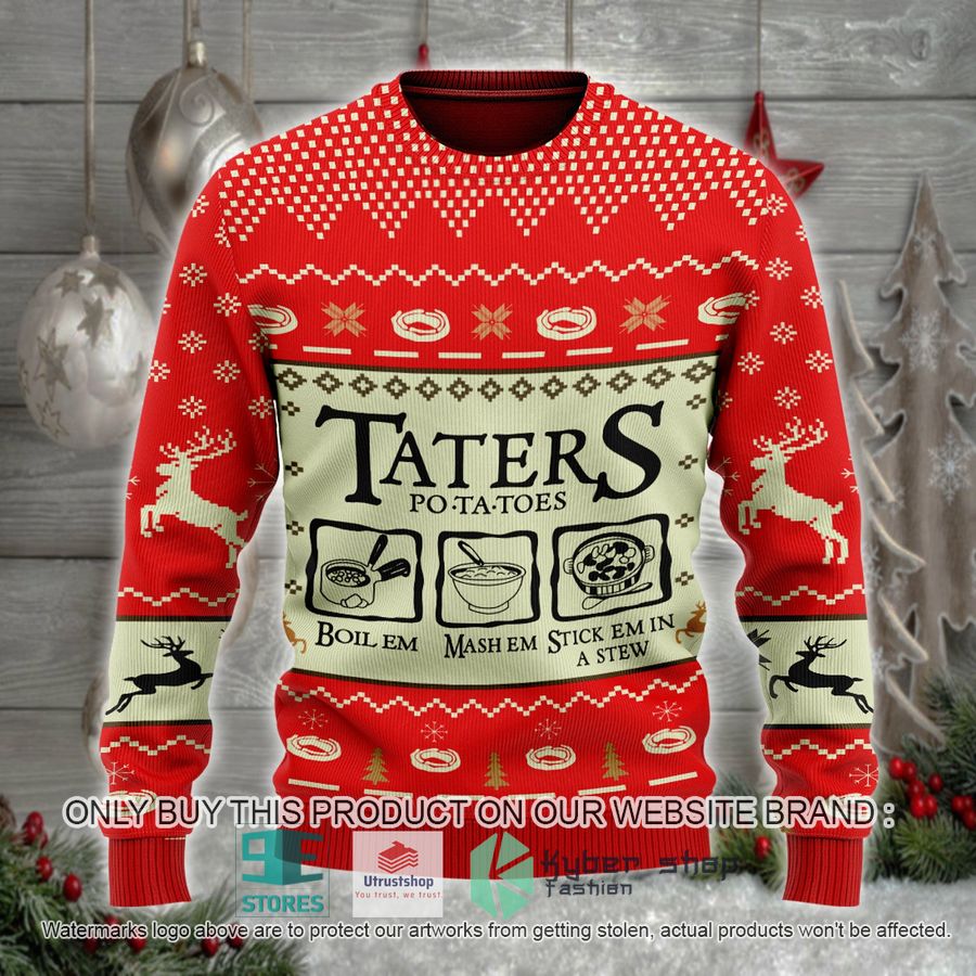 taters potatoes ugly christmas sweater 1 72705