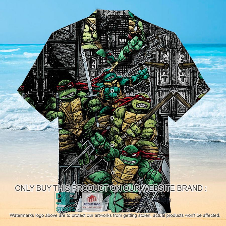 teenage mutant ninja turtles comic black hawaiian shirt 1 65271