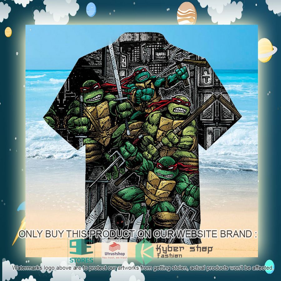 NEW Teenage Mutant Ninja Turtles Comic black Hawaii Shirt 4 teenage mutant ninja turtles comic black hawaiian shirt 4 7745