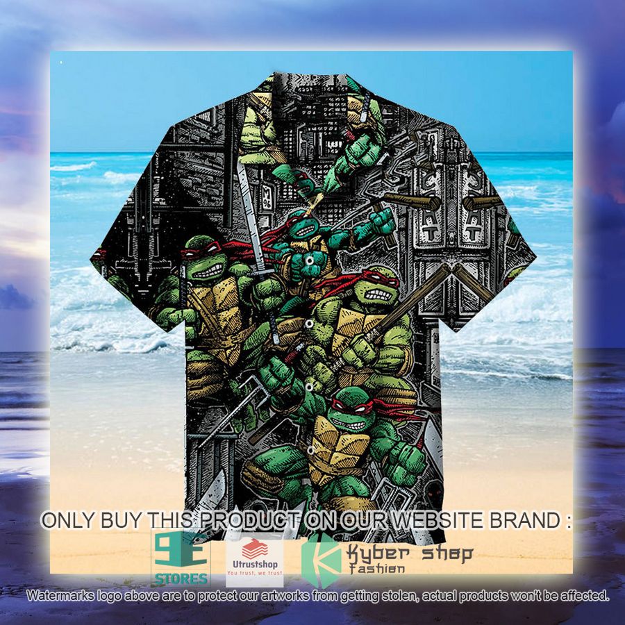 NEW Teenage Mutant Ninja Turtles Comic black Hawaii Shirt 5 teenage mutant ninja turtles comic black hawaiian shirt 5 6171