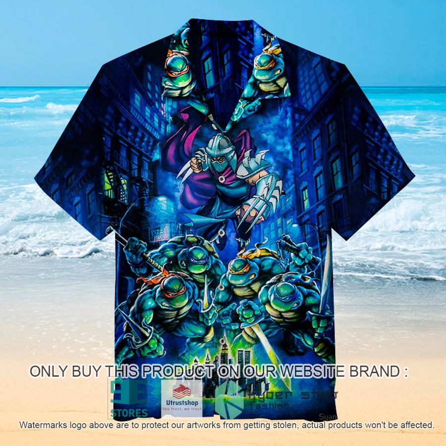 teenage mutant ninja turtles hyper stone manhattan hawaiian shirt 1 34491