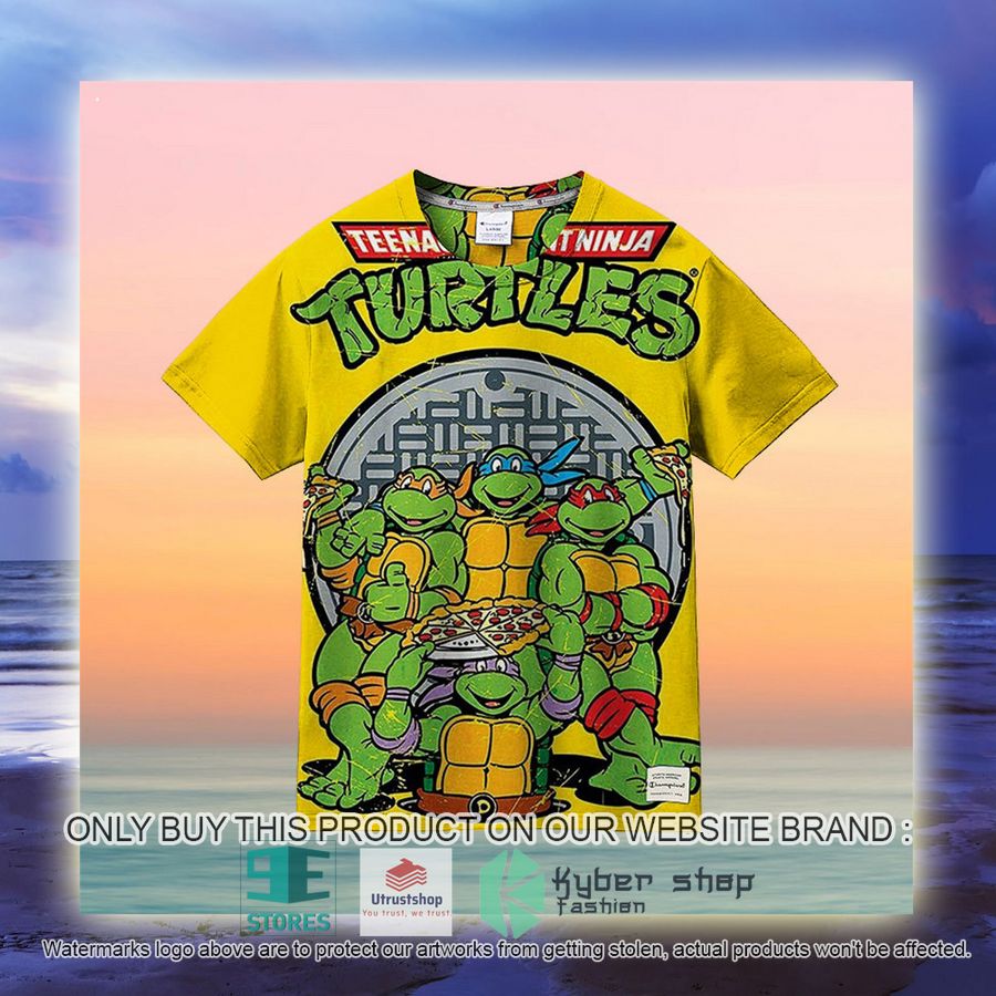 NEW Teenage Mutant Ninja Turtles pizza yellow Hawaii Shirt 6 teenage mutant ninja turtles pizza yellow hawaiian shirt 6 3430