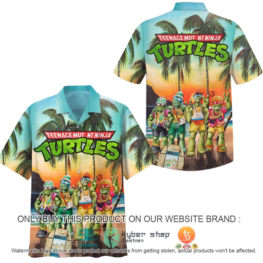teenage mutant ninja turtles sunset island hawaiian shirt 1 73728