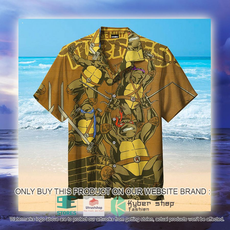 NEW Teenage Mutant Ninja Turtles yellow Hawaii Shirt 3 teenage mutant ninja turtles yellow hawaiian shirt 3 74431