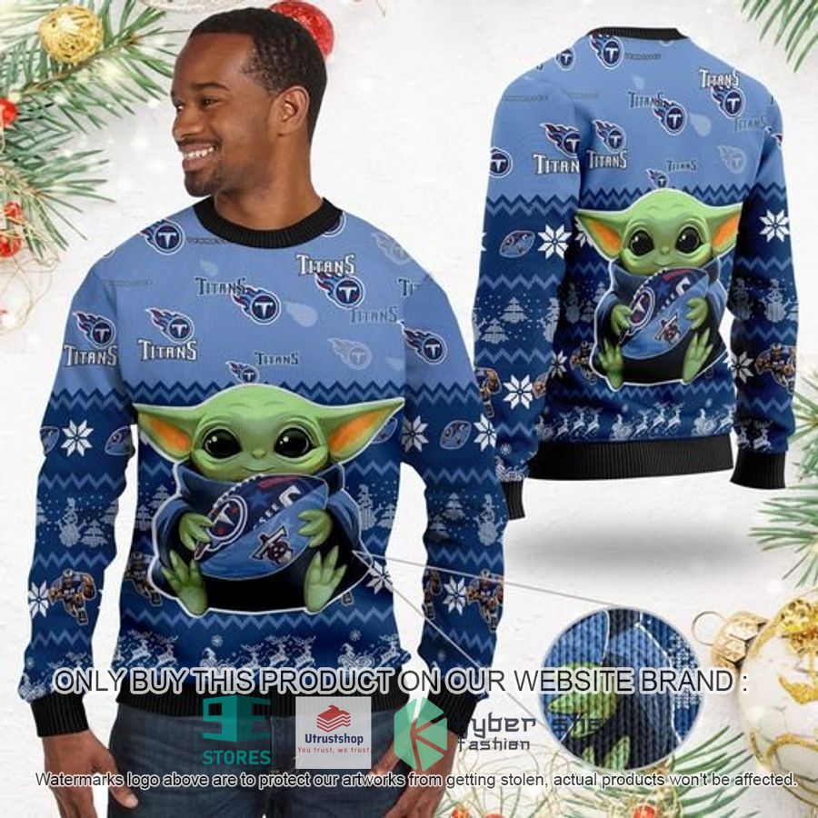 tennessee titans baby yoda ugly chrisrtmas sweater 2 61573