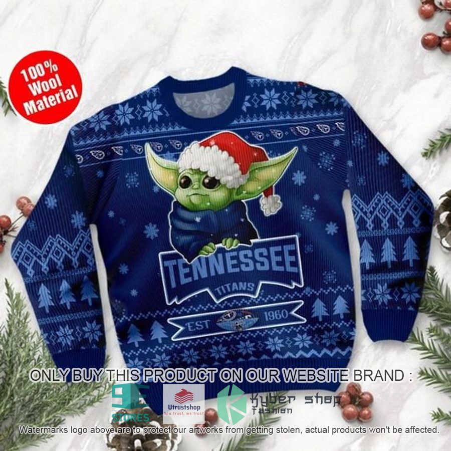 tennessee titans cute baby yoda grogu ugly chrisrtmas sweater 2 72503