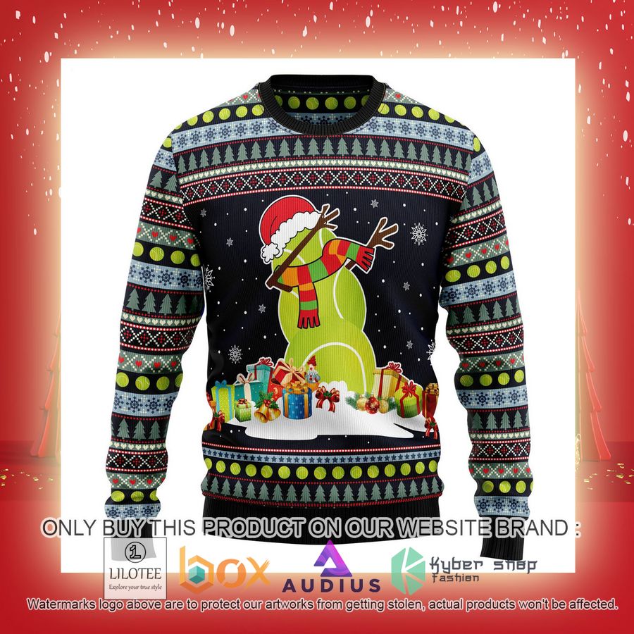 Tennis Snowman Ugly Christmas Sweater 12 tennis snowman ugly christmas sweater 12 63644