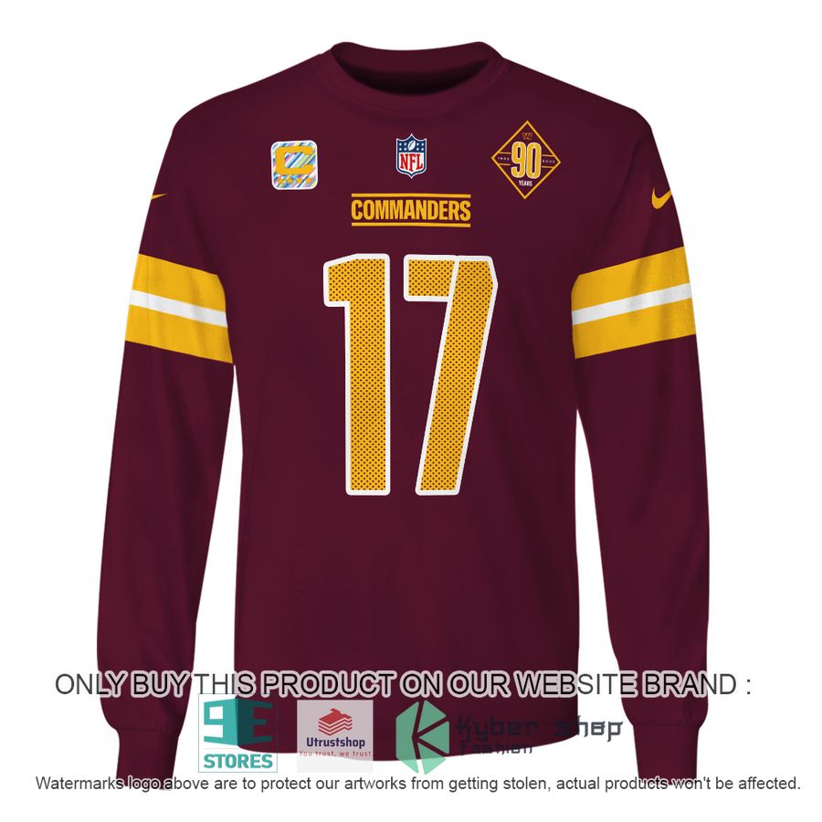 NEW Terry McLaurin 17 Washington Commanders dark red Hoodie, Shirt 5 terry mclaurin 17 washington commanders dark red shirt hoodie 5 38937