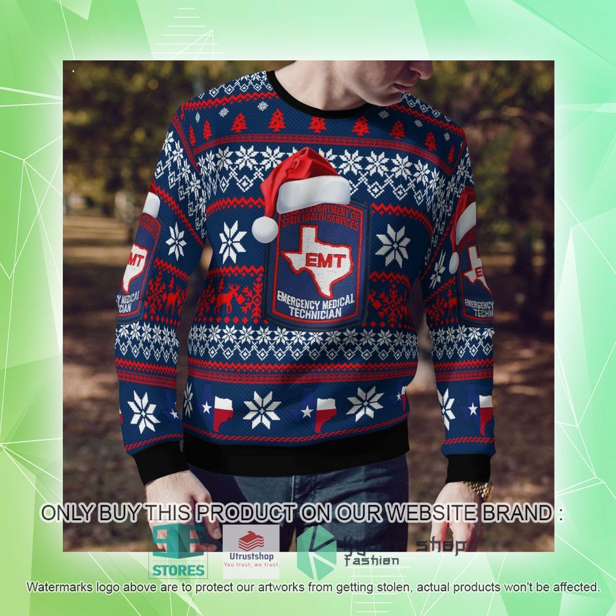 NEW Texas Department Of State Health Services EMT Christmas Sweater 10 texas department of state health services emt christmas sweater 10 30928