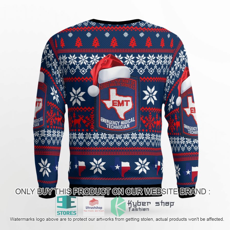 NEW Texas Department Of State Health Services EMT Christmas Sweater 3 texas department of state health services emt christmas sweater 3 9966