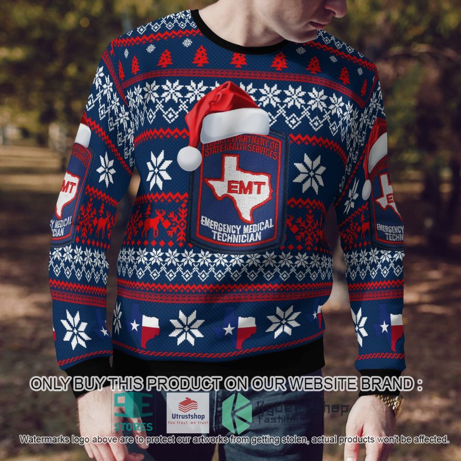 NEW Texas Department Of State Health Services EMT Christmas Sweater 4 texas department of state health services emt christmas sweater 4 27018