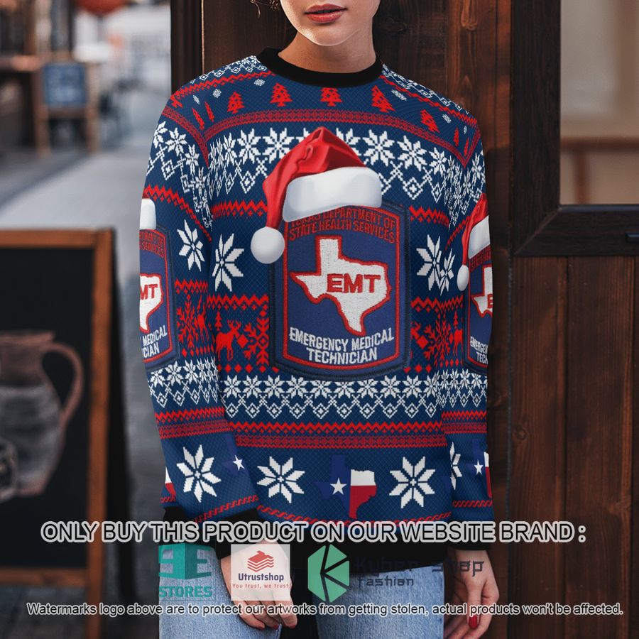 NEW Texas Department Of State Health Services EMT Christmas Sweater 5 texas department of state health services emt christmas sweater 5 2175