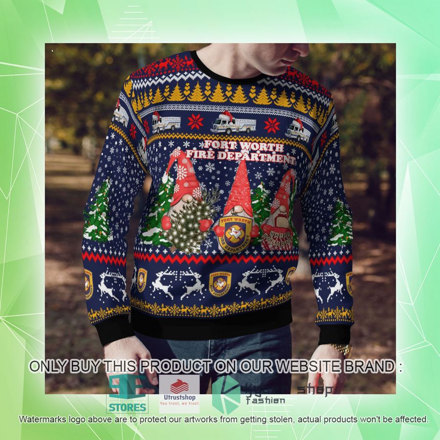 NEW Texas Fort Worth Fire Department blue Christmas Sweater 10 texas fort worth fire department blue christmas sweater 10 56487