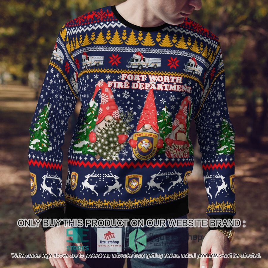 NEW Texas Fort Worth Fire Department blue Christmas Sweater 4 texas fort worth fire department blue christmas sweater 4 56215