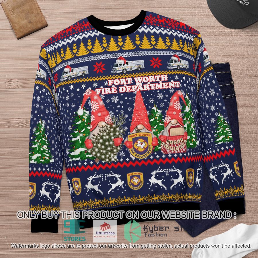 NEW Texas Fort Worth Fire Department blue Christmas Sweater 6 texas fort worth fire department blue christmas sweater 6 17546