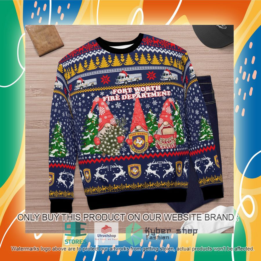 NEW Texas Fort Worth Fire Department blue Christmas Sweater 7 texas fort worth fire department blue christmas sweater 7 62662