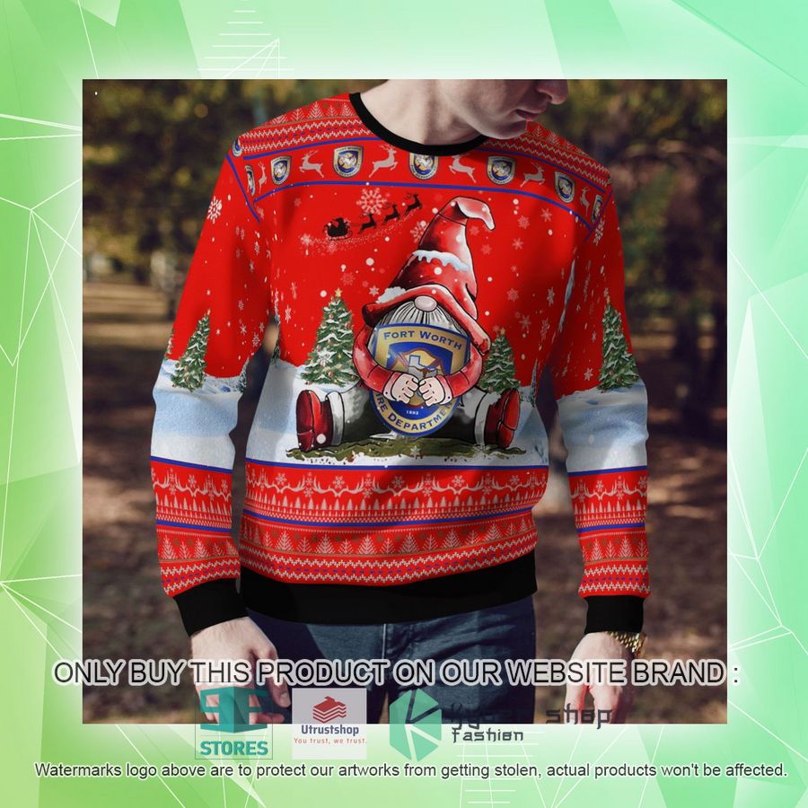 NEW Texas Fort Worth Fire Department Gnome Witch red Christmas Sweater 10 texas fort worth fire department gnome witch red christmas sweater 10 33304