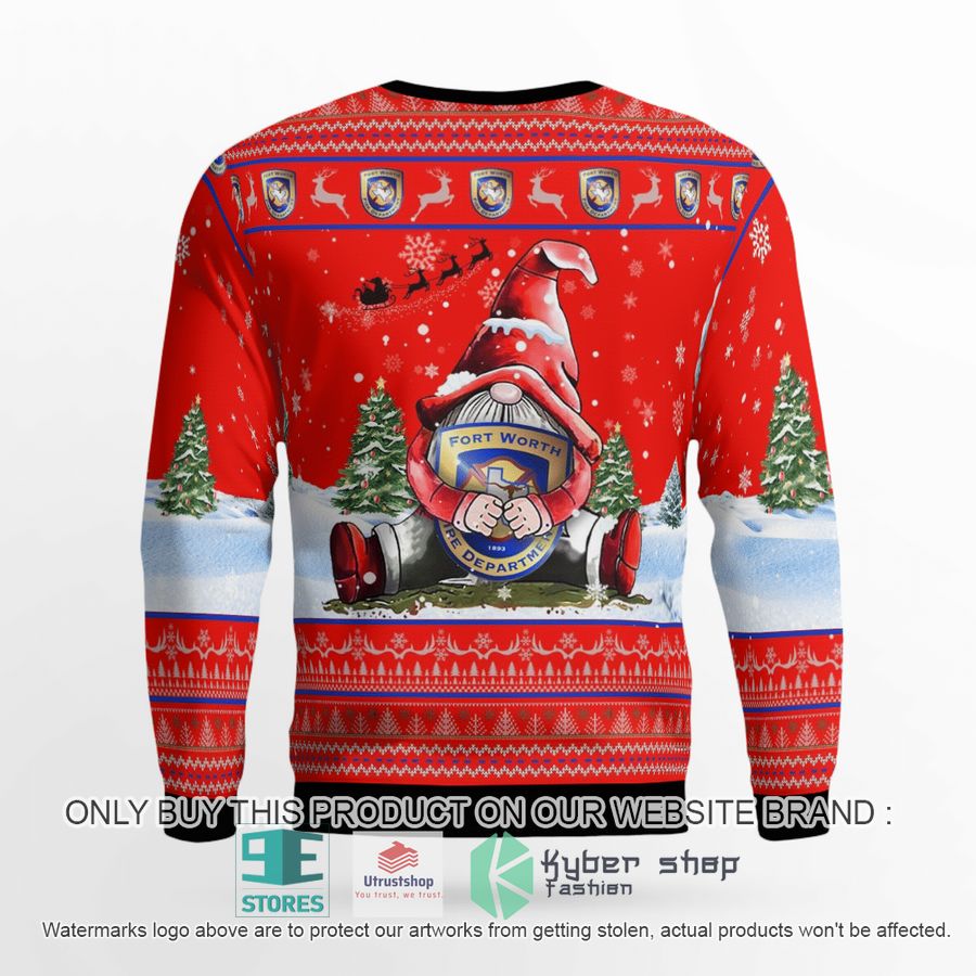 NEW Texas Fort Worth Fire Department Gnome Witch red Christmas Sweater 3 texas fort worth fire department gnome witch red christmas sweater 3 14621