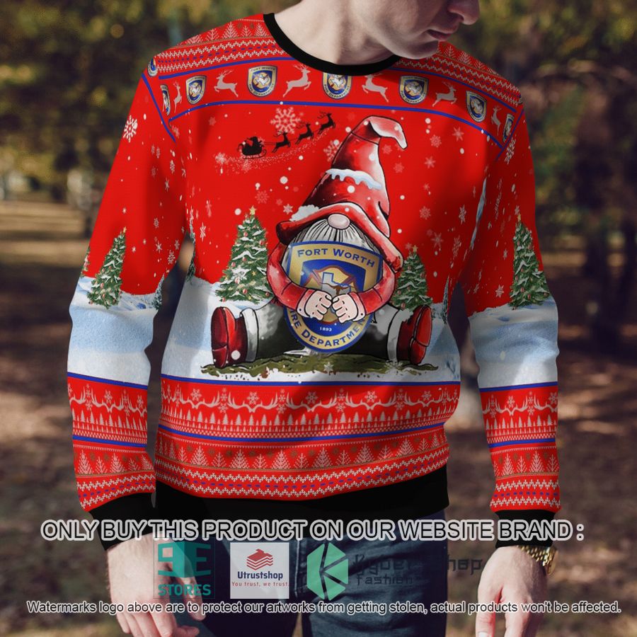 NEW Texas Fort Worth Fire Department Gnome Witch red Christmas Sweater 4 texas fort worth fire department gnome witch red christmas sweater 4 16158