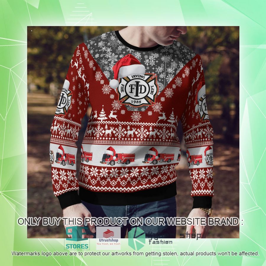 NEW Texas Irving Fire Department Christmas Sweater 10 texas irving fire department christmas sweater 10 35922