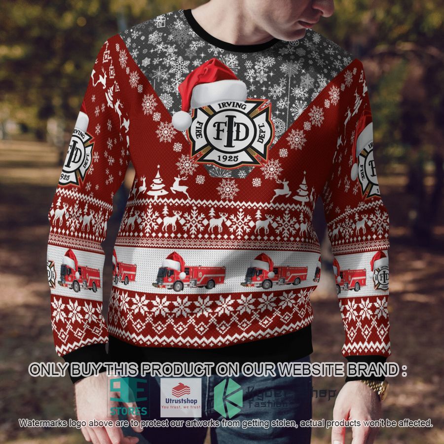 NEW Texas Irving Fire Department Christmas Sweater 4 texas irving fire department christmas sweater 4 83647