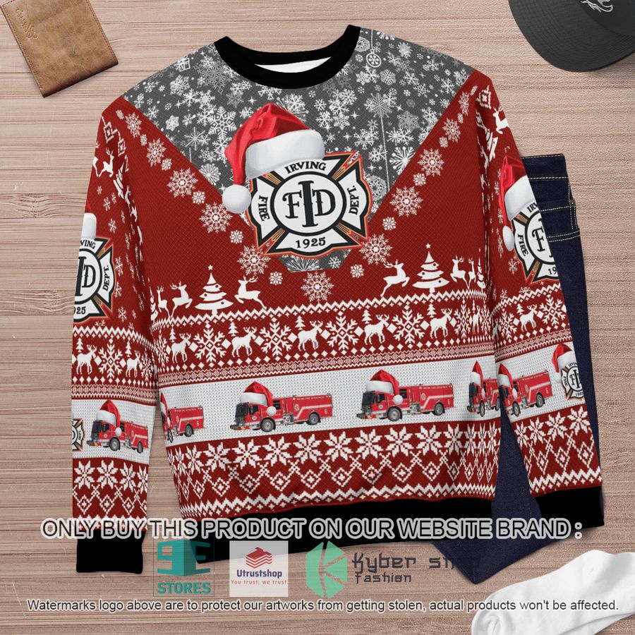 NEW Texas Irving Fire Department Christmas Sweater 6 texas irving fire department christmas sweater 6 83858