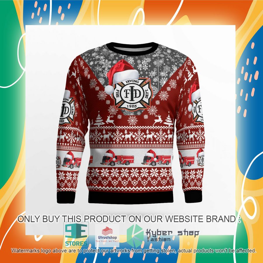NEW Texas Irving Fire Department Christmas Sweater 8 texas irving fire department christmas sweater 8 57107