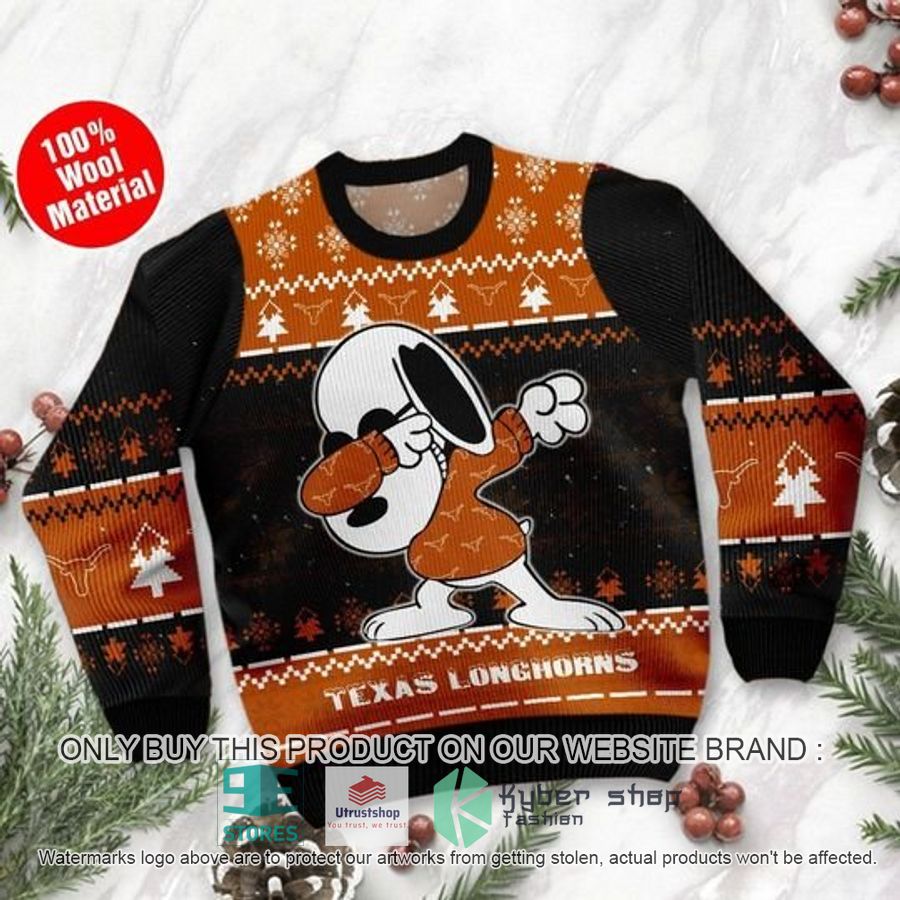 NEW Texas Longhorns Snoopy Dabbing Ugly Sweater 4 texas longhorns snoopy dabbing ugly chrisrtmas sweater 4 72290
