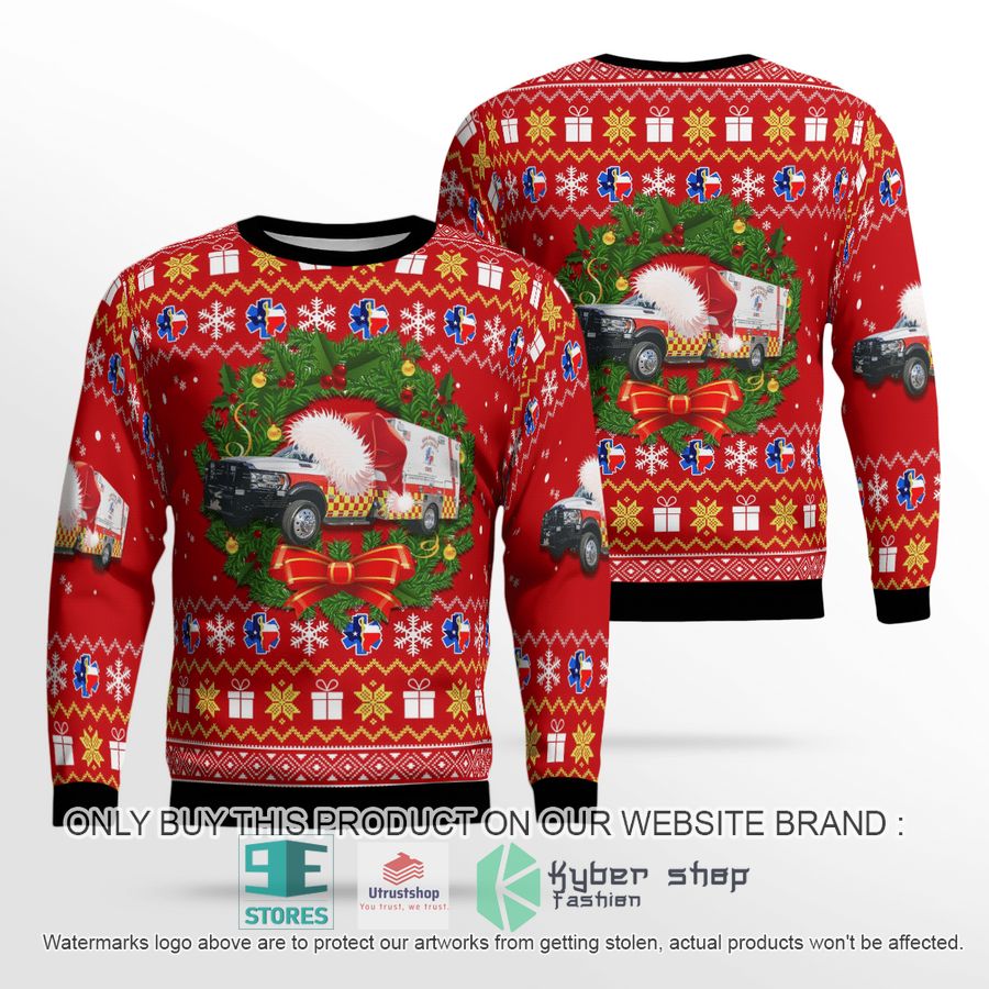 texas san marcos hays county ems christmas sweater 1 36923