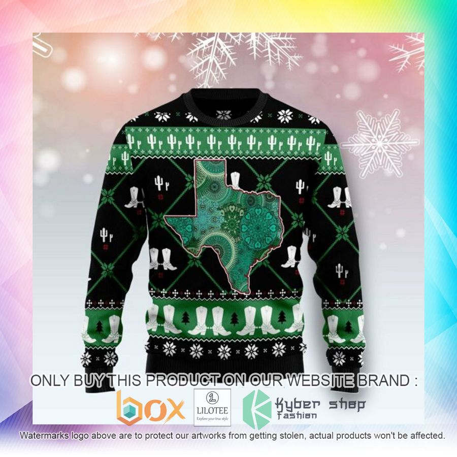 texas usa symbols pattern ugly christmas sweatshirt 2 44097