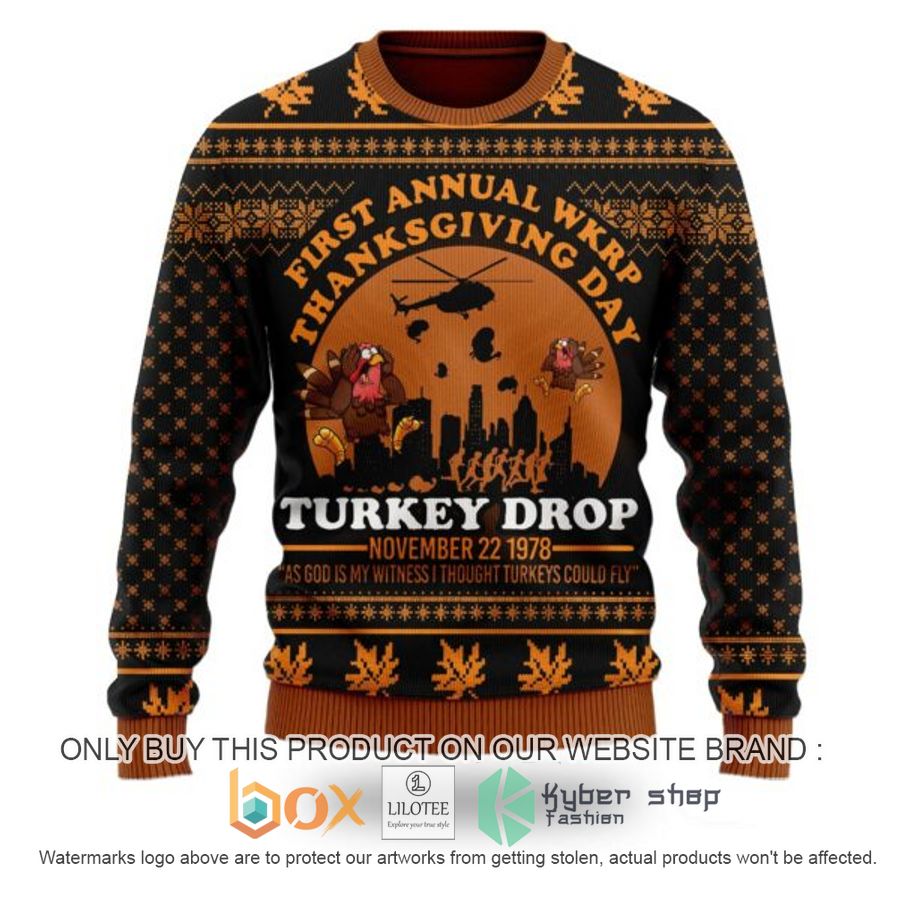 thanksgiving autumn pattern ugly sweatshirtsweater 1 84721