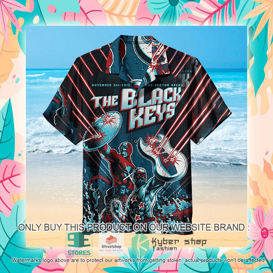 NEW The Black Keys Hawaii Shirt 7 the black keys hawaiian shirt 7 69289
